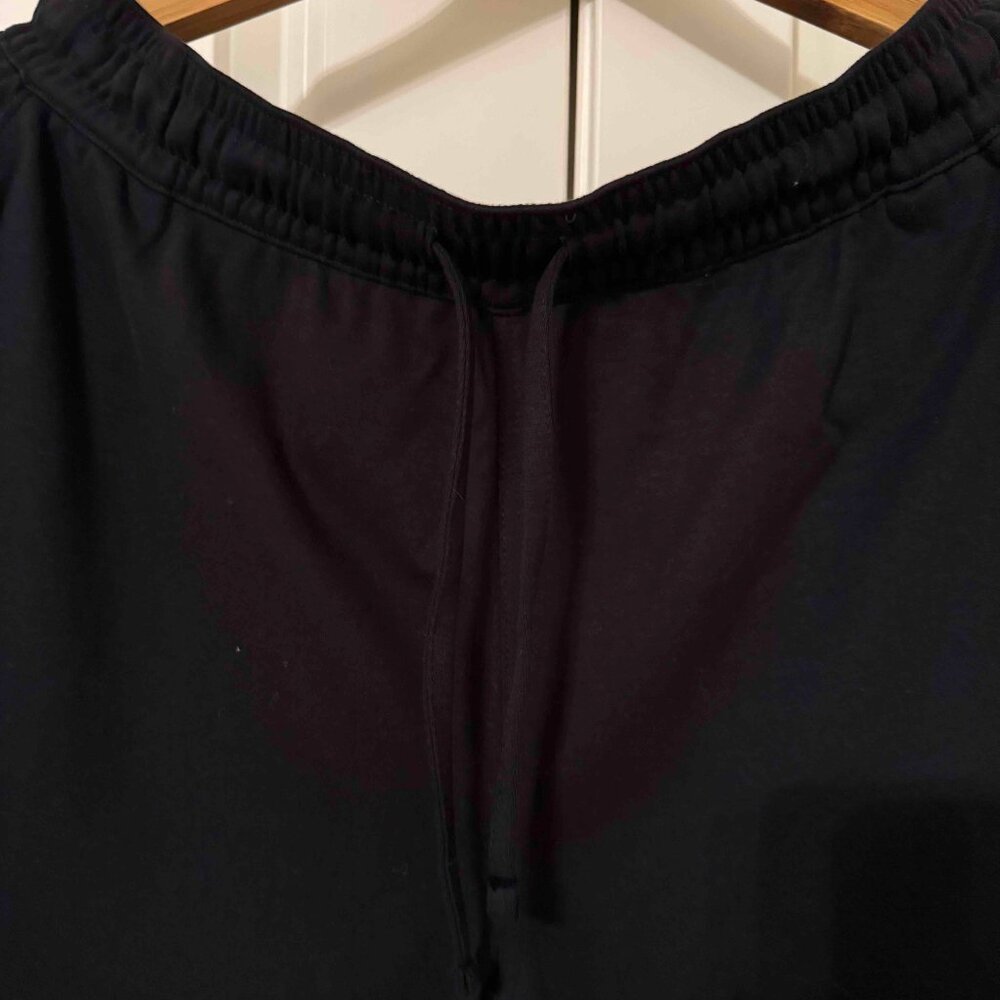 Lands End Black Sport Knit Elastic Waist Wide Leg Crop Pants - Picture 4 of 6